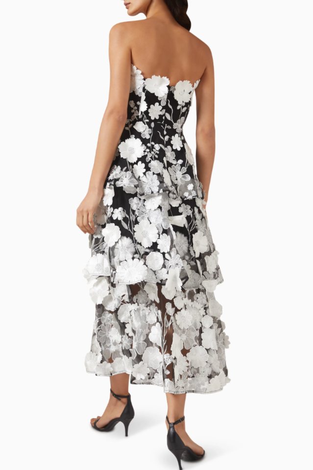 Selene Maxi Tiered 3D Dress