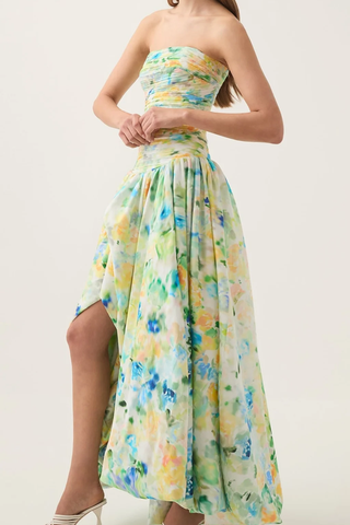 Violette Bubble Hem Maxi Dress