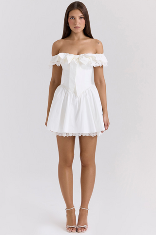 Jaide Cotton Off Shoulder Corset Dress