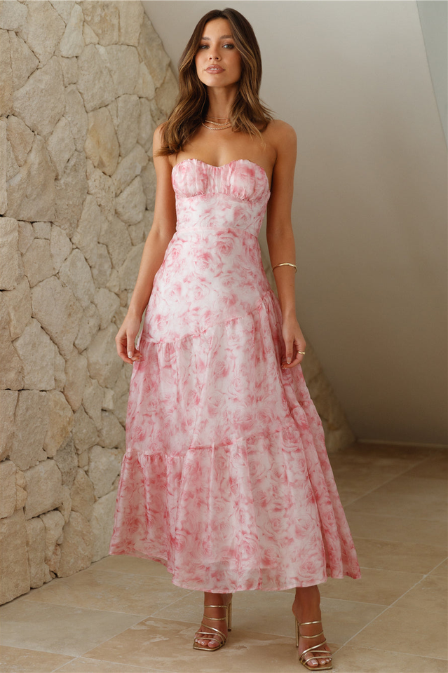 Her Best Version Strapless Maxi Dress