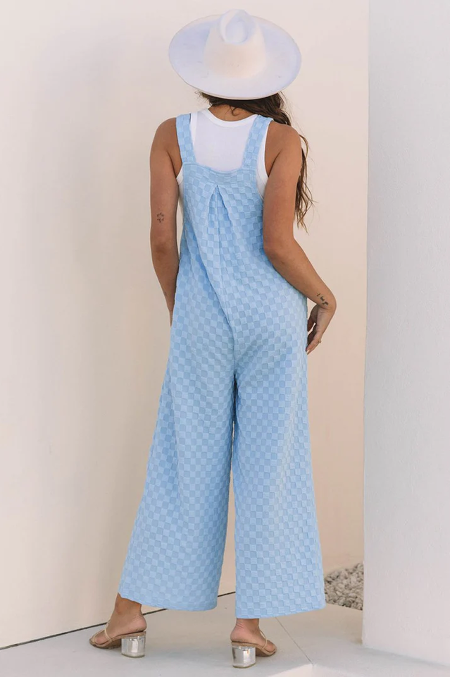 Check Yourself Wide Leg Overalls