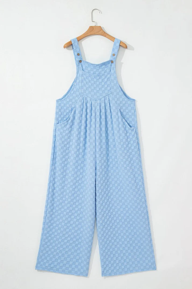 Check Yourself Wide Leg Overalls