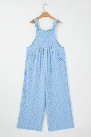 Check Yourself Wide Leg Overalls