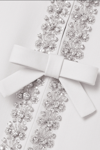Zoe Bowknot Crystal-Embellished Midi Dress