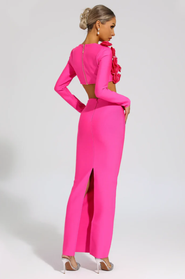 Dellis Flower Bandage Skirt Set