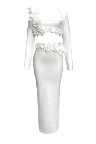 Dellis Flower Bandage Skirt Set
