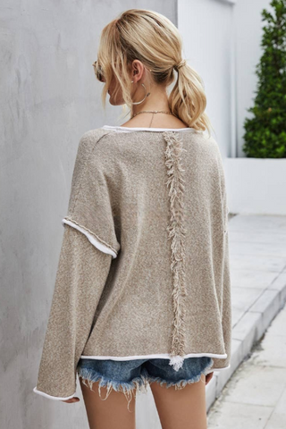 Crew Neck Pullover Long Sleeve Sweater