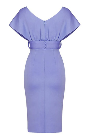 Off The Shoulder Belt Midi Dress