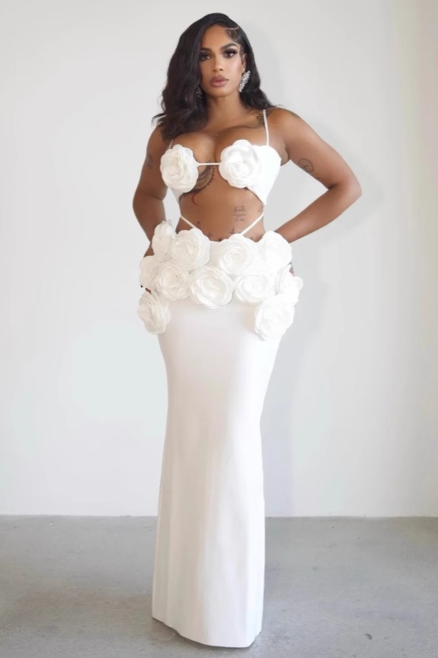 Irma Flower Bandage Skirt Set