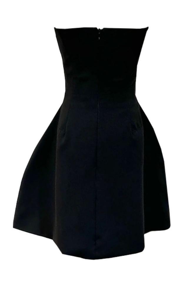 Strapless Crystal A Line Dress