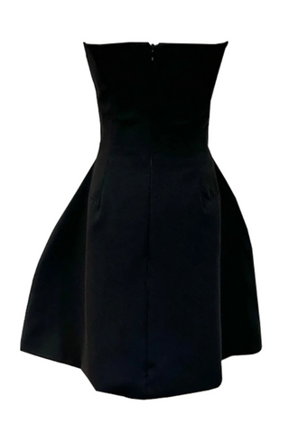 Strapless Crystal A Line Dress