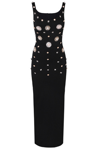Dismas Rhinestone Ruched Dress