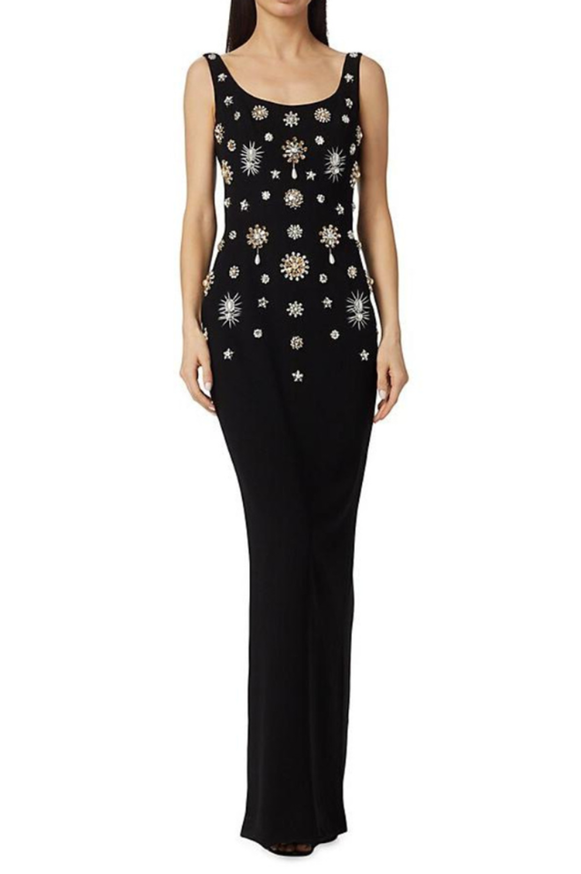 Dismas Rhinestone Ruched Dress