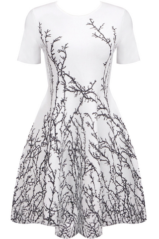 Short Sleeve A Line Dress