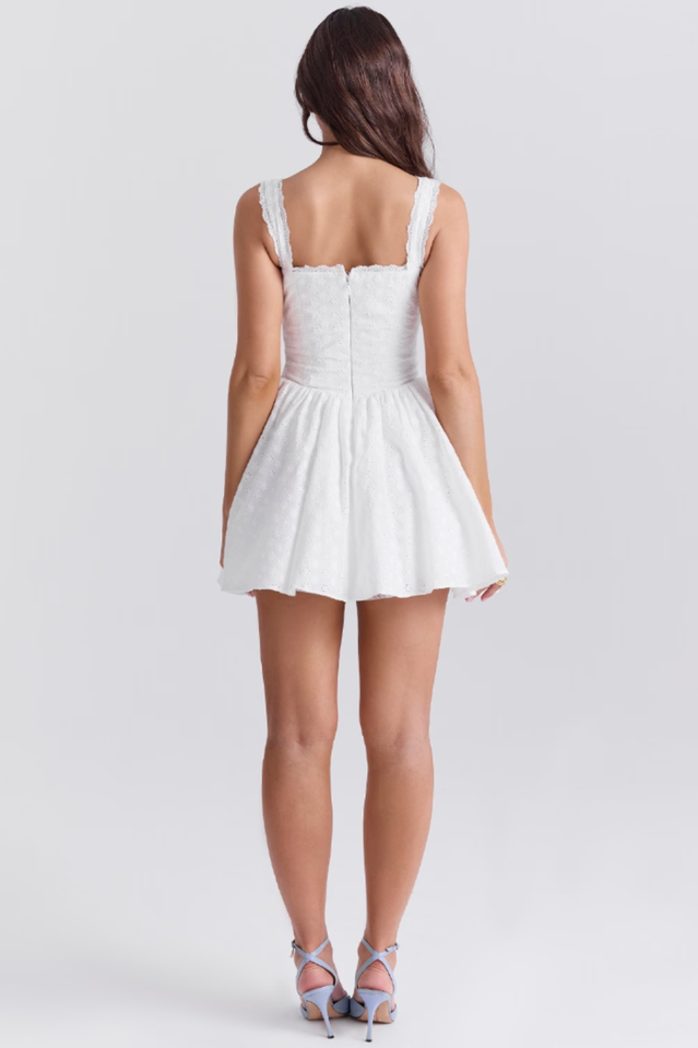 Brigitte Broderie Anglais Corset Mini Dress