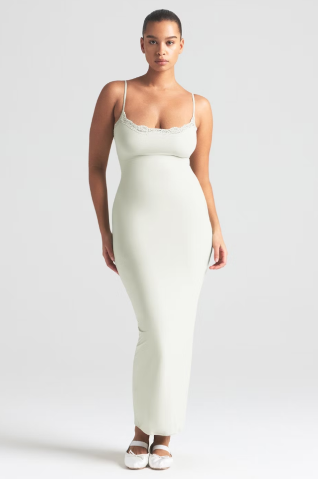 SKIMS Fits Everybody Lace Slip Dress