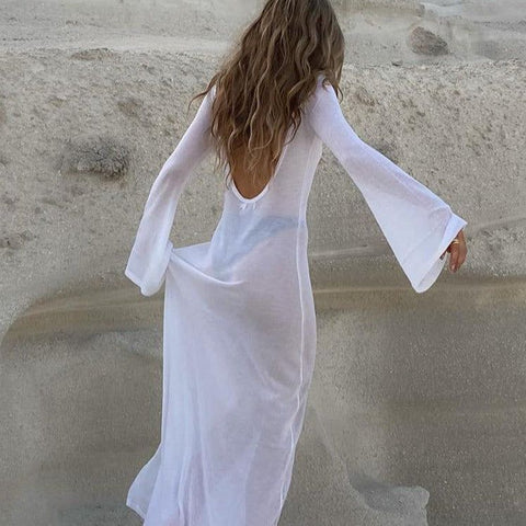 Barrett Long Sleeve Cover-Up Beach Dress