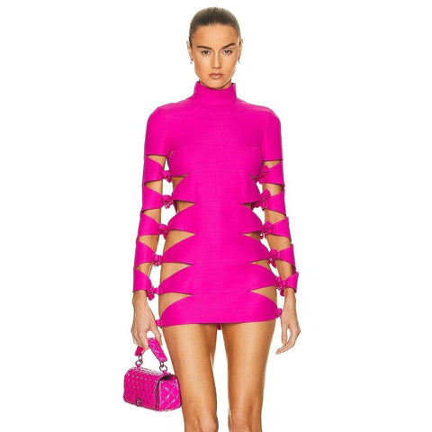 Neon Nymph Bandage Cutout Mini Dress