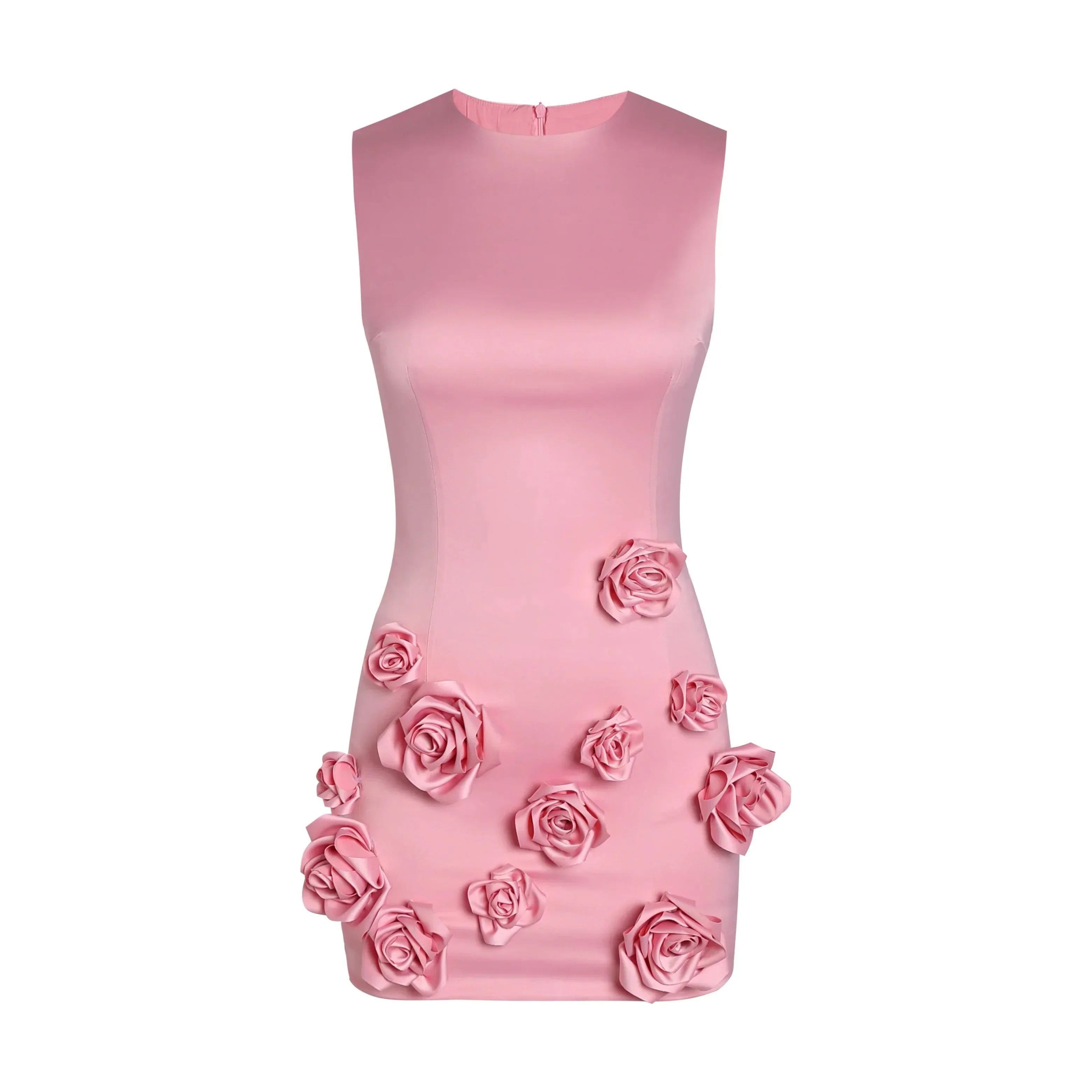 Garden of Eve Sleeveless Pink Flower Mini Dress