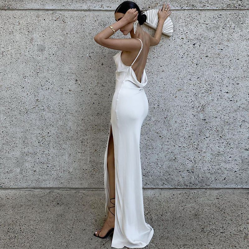 That's Vogue Satin Slit Maxi Dress