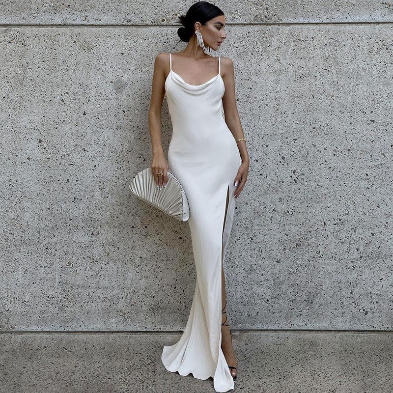 That's Vogue Satin Slit Maxi Dress