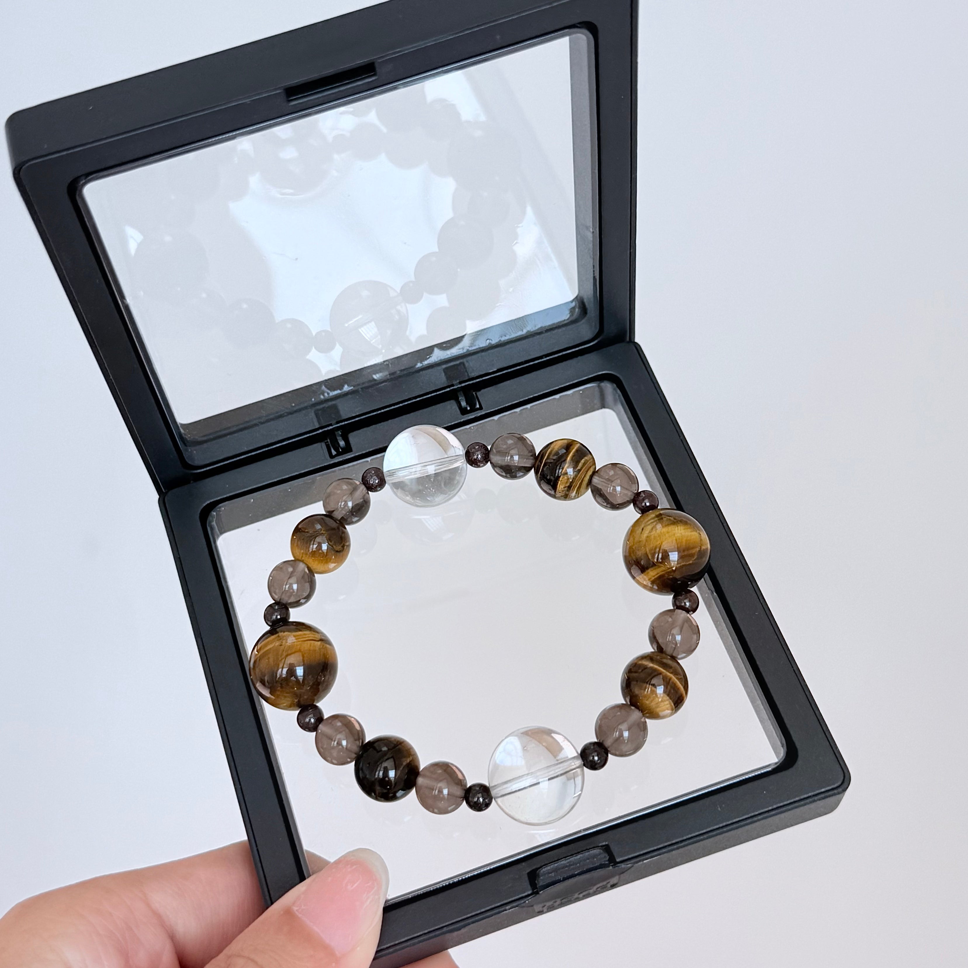 Tiger's Eye & Smoky Quartz Protection Bracelet