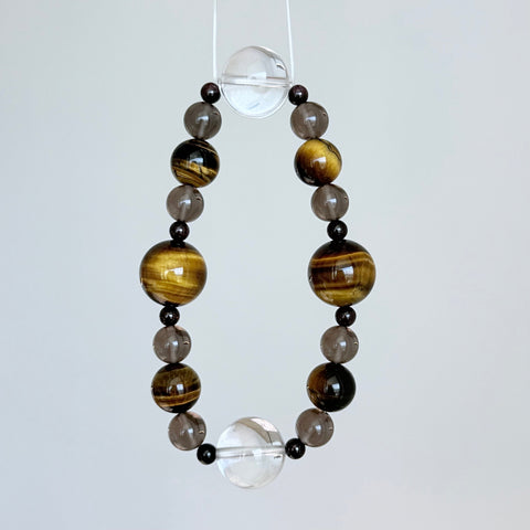 Tiger's Eye & Smoky Quartz Protection Bracelet
