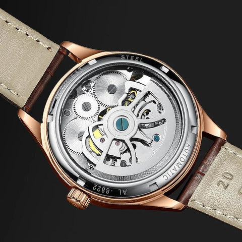 AL8822 Simple Watch - Double Flywheel Automatic Mechanical Wristwatch