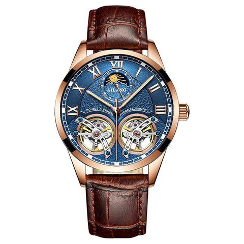 AL8822 Simple Watch - Double Flywheel Automatic Mechanical Wristwatch