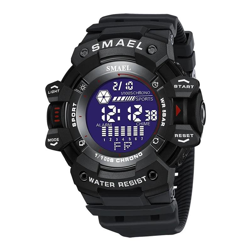 AMSW8050 Simple Watch: Rugged Sport Elegance with LED Digital Precision