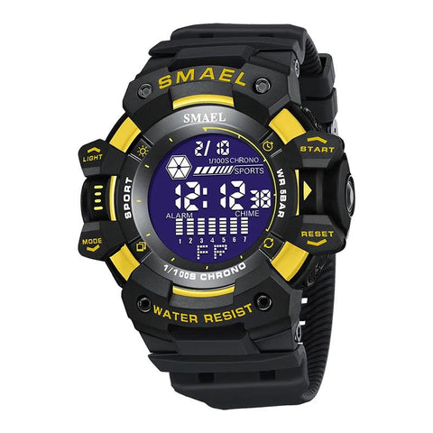 AMSW8050 Simple Watch: Rugged Sport Elegance with LED Digital Precision