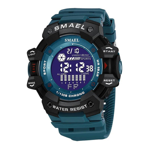 AMSW8050 Simple Watch: Rugged Sport Elegance with LED Digital Precision