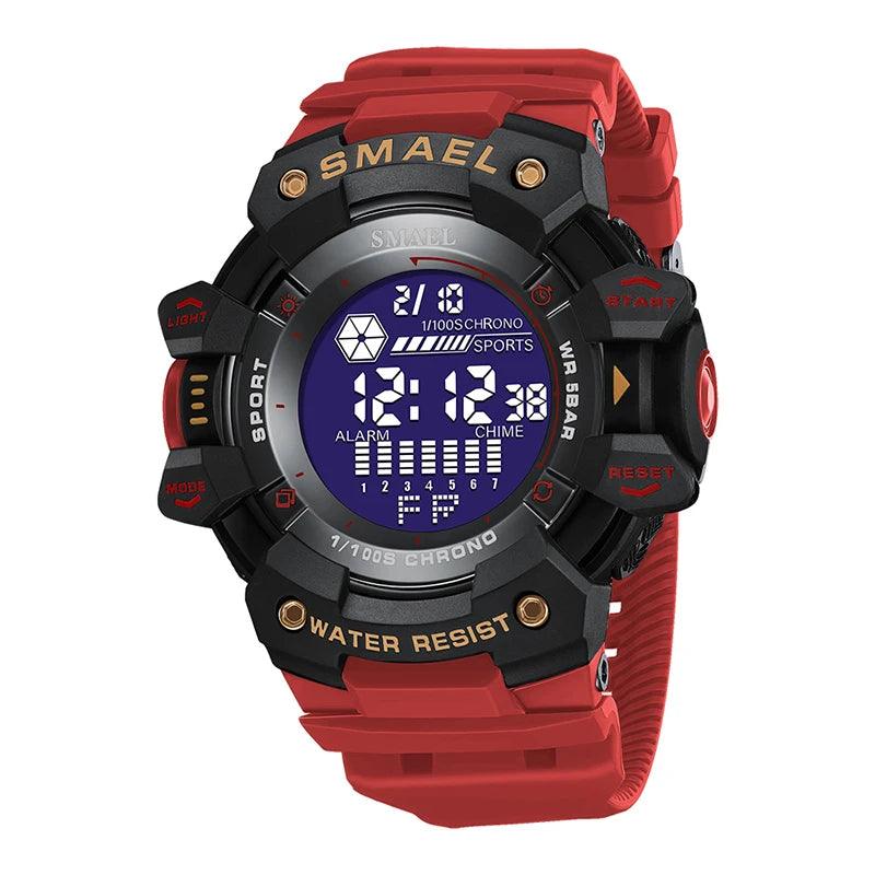 AMSW8050 Simple Watch: Rugged Sport Elegance with LED Digital Precision