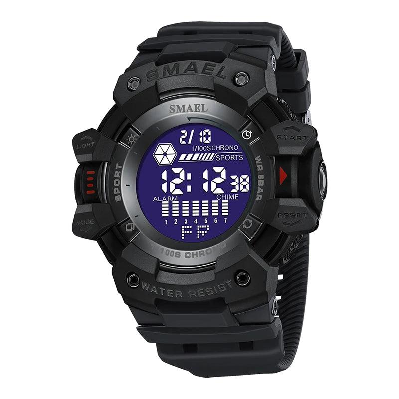 AMSW8050 Simple Watch: Rugged Sport Elegance with LED Digital Precision