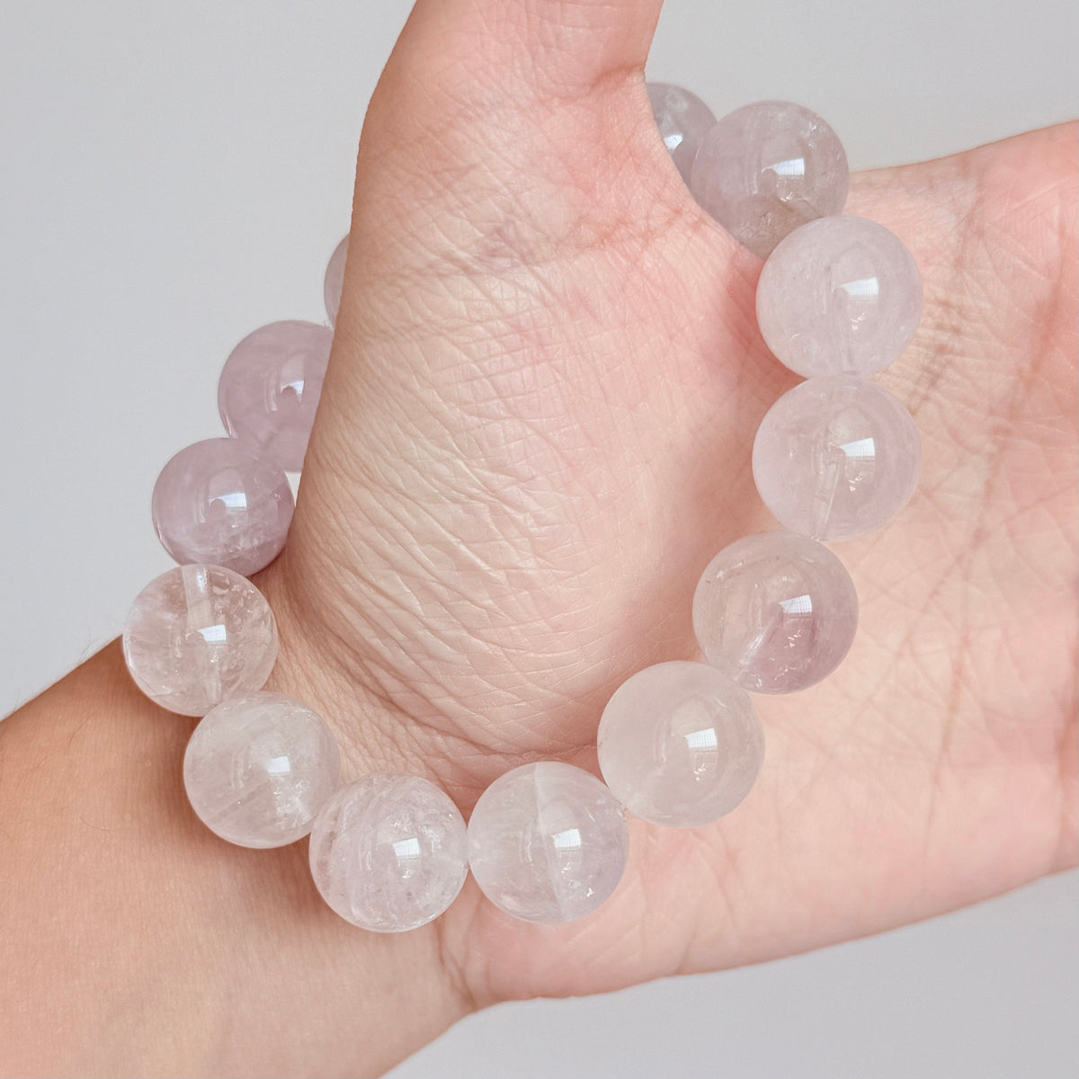 Lavender Amethyst & Clear Quartz Crystal Bracelet