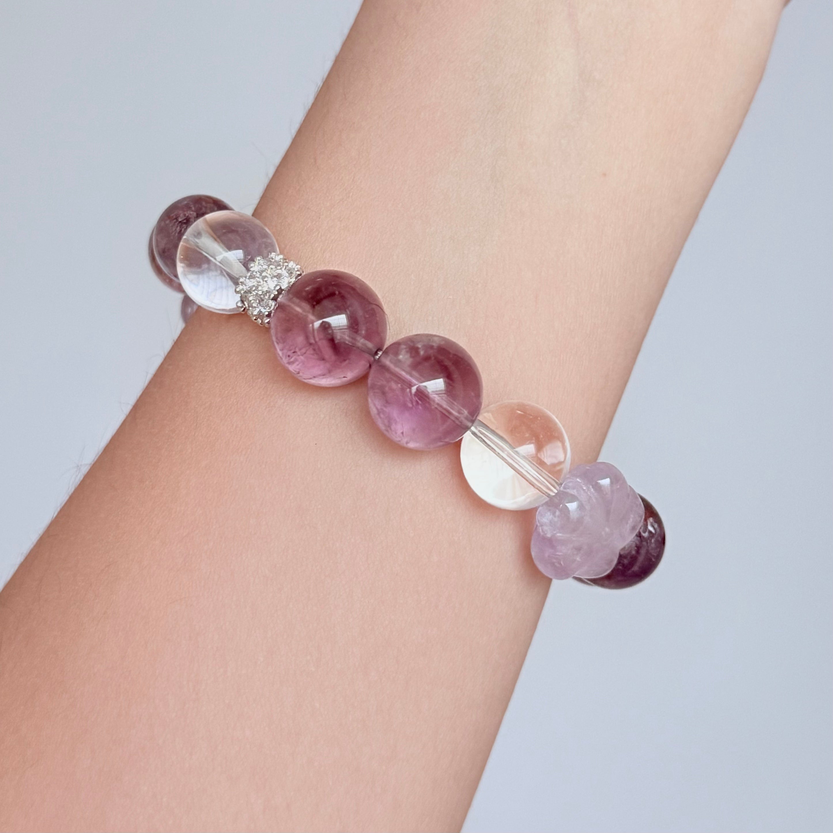 Amethyst & Clear Quartz Bracelet