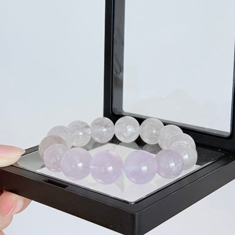 Lavender Amethyst & Clear Quartz Crystal Bracelet