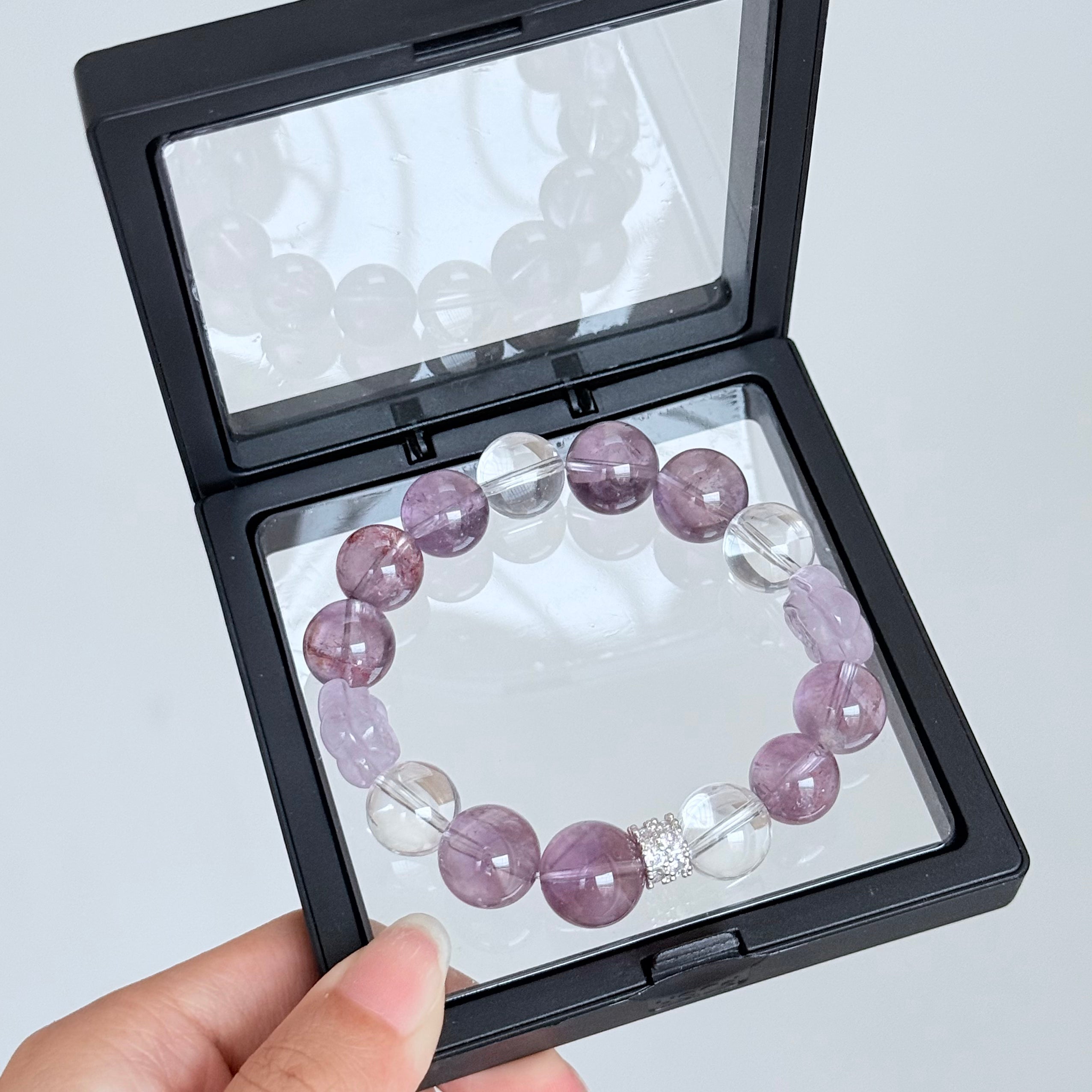 Amethyst & Clear Quartz Bracelet