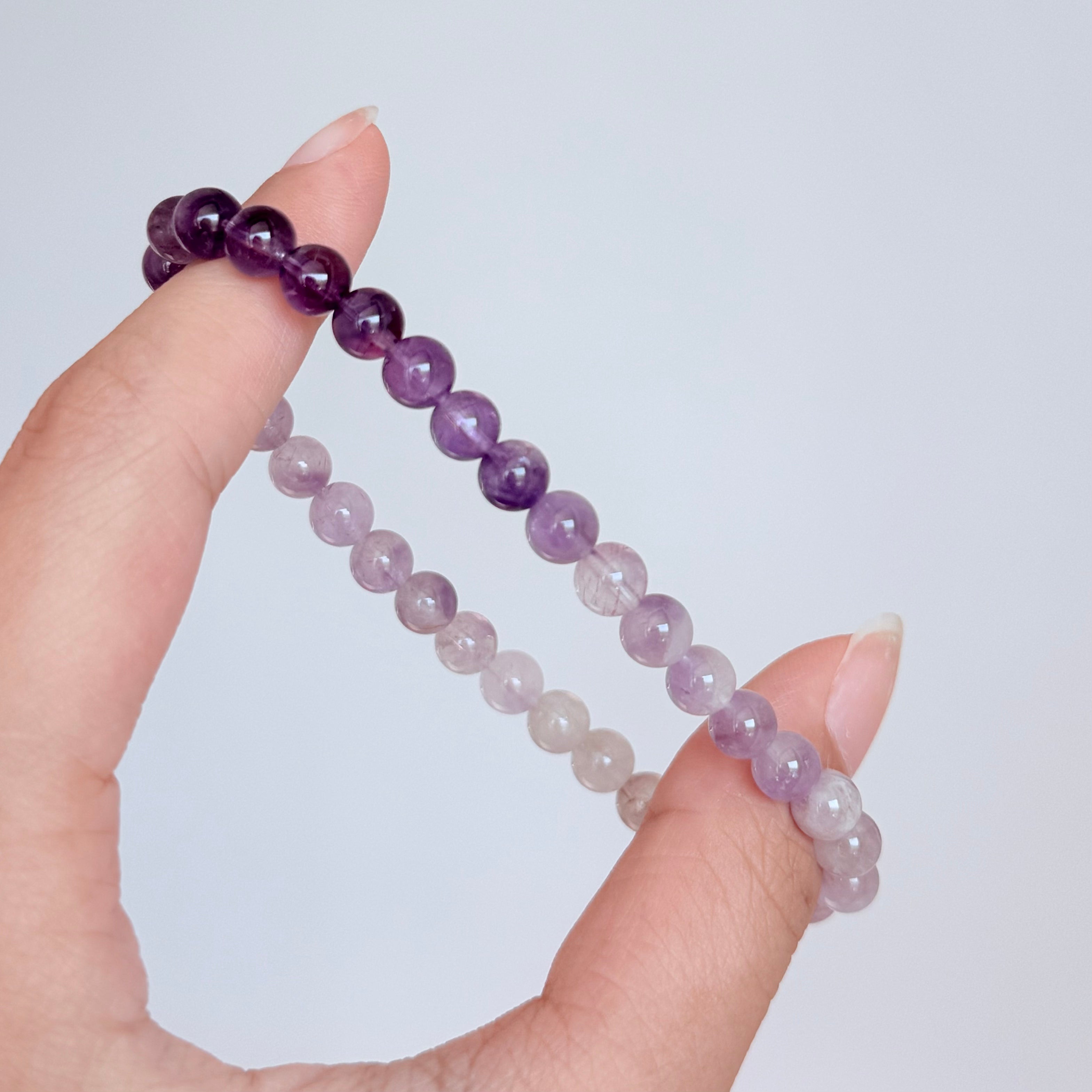 Natural Gradient Amethyst Bracelet