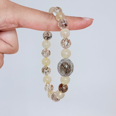 Rutilated Quartz Crystal Bracelet