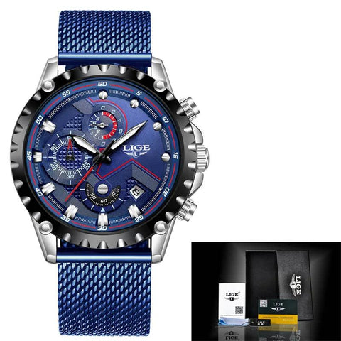 Business Simple Watch SCWTY41 Blue Stainless Steel Quartz