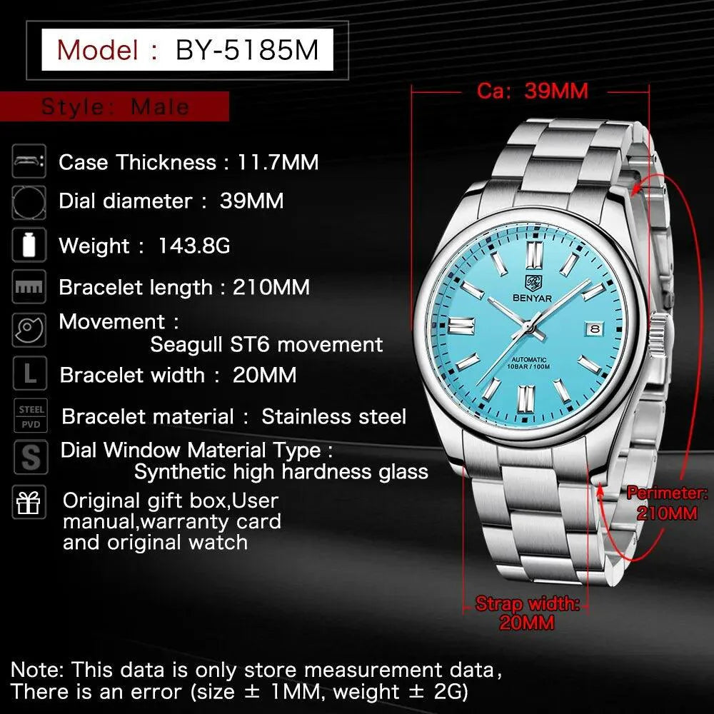 BY-5185 Simple Watch - Automatic Mechanical Wristwatches