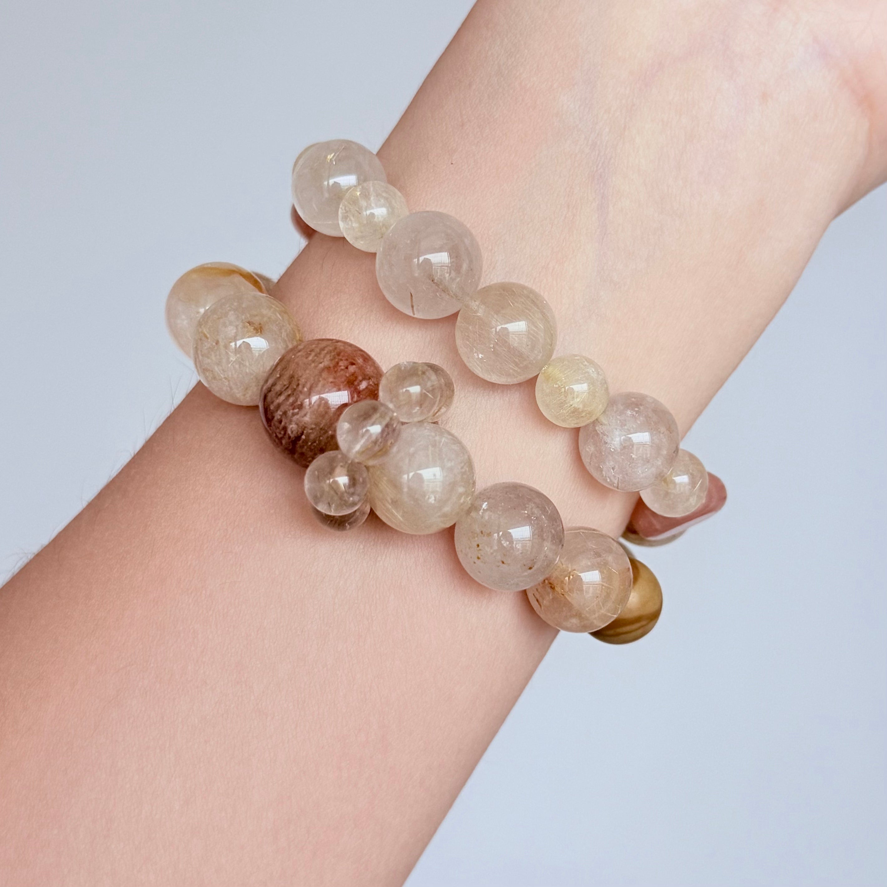 Rutilated Quartz, Citrine & Sunstone Bracelet