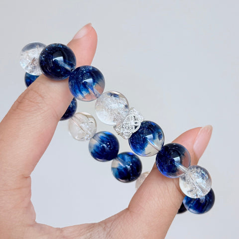 Kyanite & Clear Quartz Crystal Bracelet