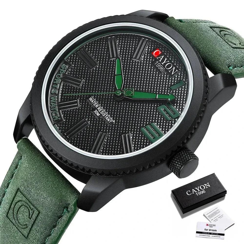 CH0335 Simple Watch - Leather Sports Wristwatch