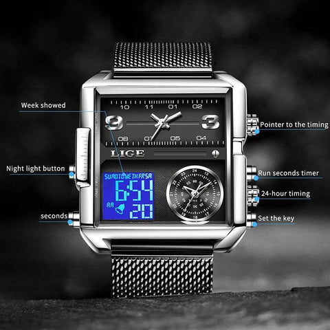 Creative Watch Top Square Sports Quartz Wristwatches MSCWML57