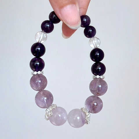 Amethyst & Lavender Quartz Bracelet