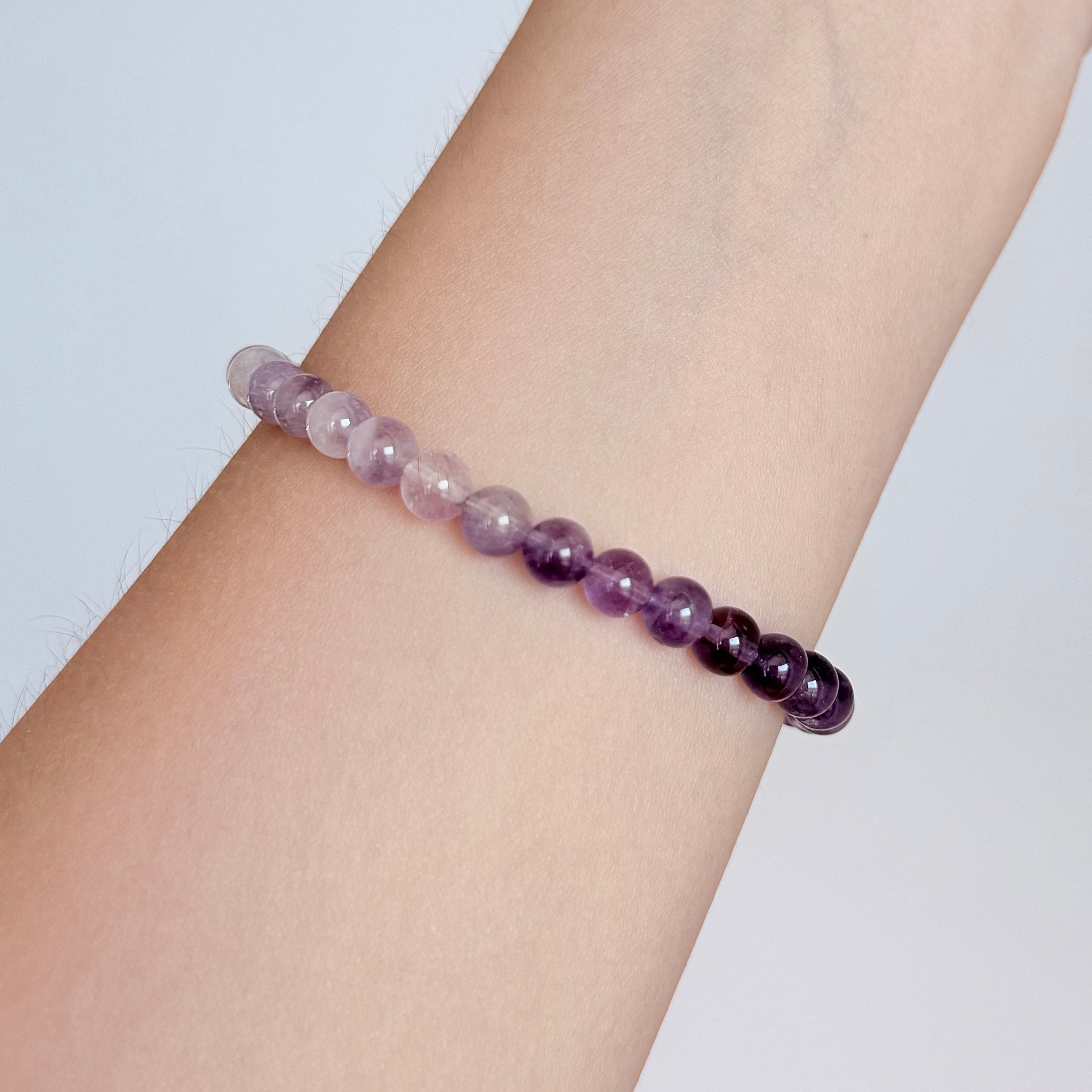 Natural Gradient Amethyst Bracelet