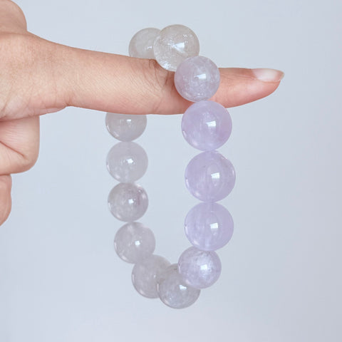 Lavender Amethyst & Clear Quartz Crystal Bracelet