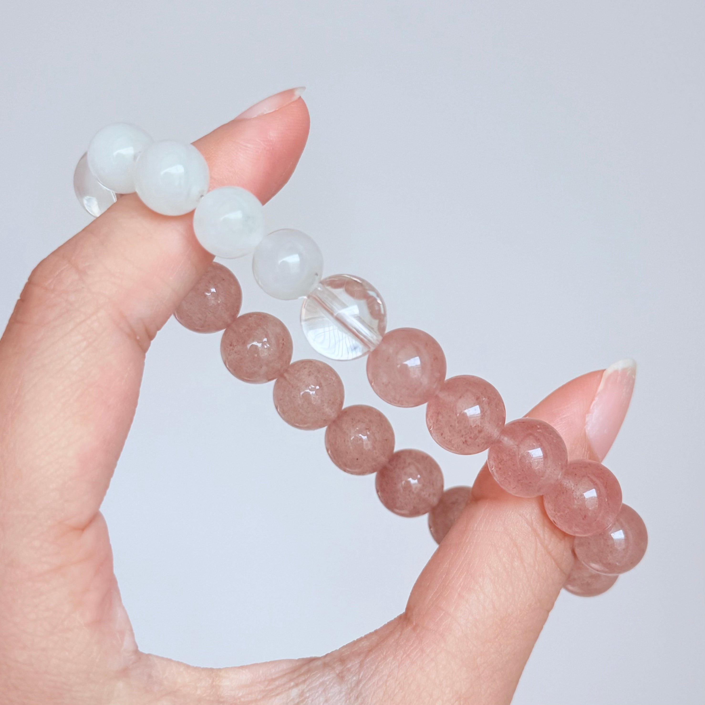 Strawberry Quartz & Aventurine Bracelet